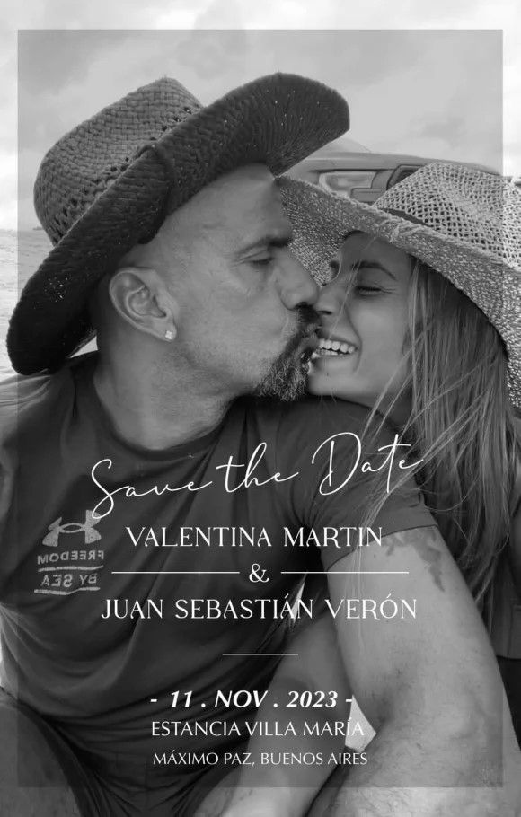 Juan Sebastián Verón y Valentina Martin
