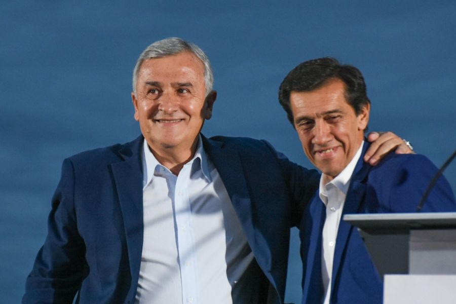 20230425 Gerardo Morales y Carlos Sadir, candidato a gobernador de Jujuy.