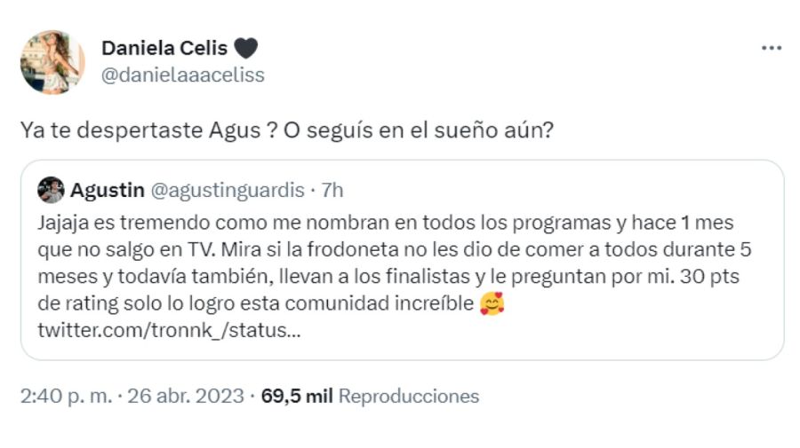 Daniela Celis vs Agustín Guardis