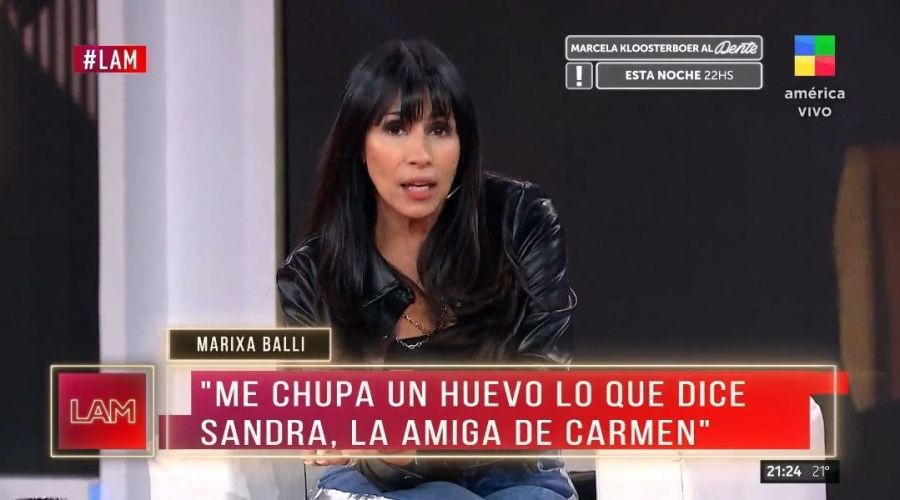 Marixa Balli le responde a Sandra, la amiga de Carmen Barbieri