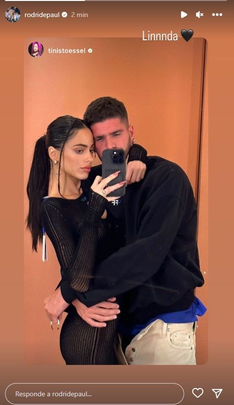 Tini Stoessel subió una foto con su novio, pero a Rodrigo De Paul se le olvidó cerrarse la bragueta: “Linda”