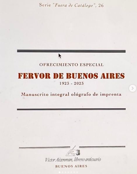 Publicación Fervor de Buenos Aires