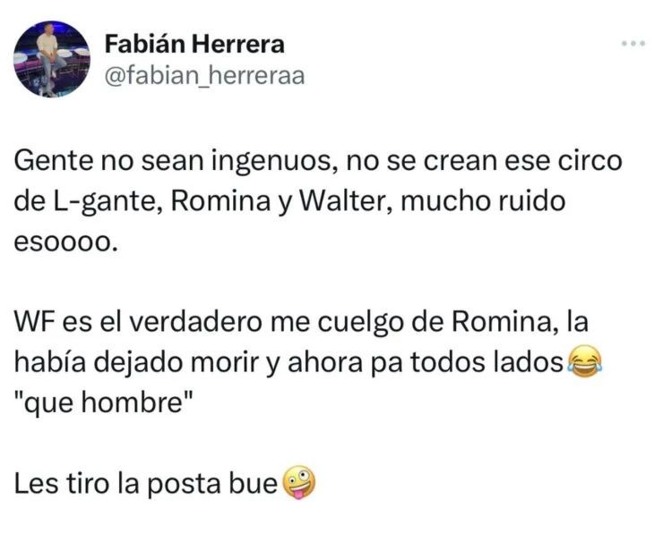 Tweet Fabián Herrera