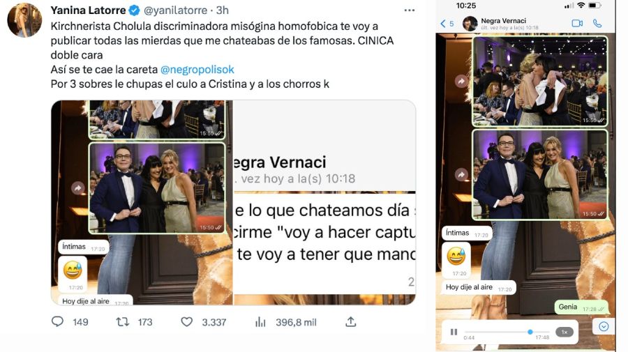 Yanina Latorre sepultó a la Negra Vernaci