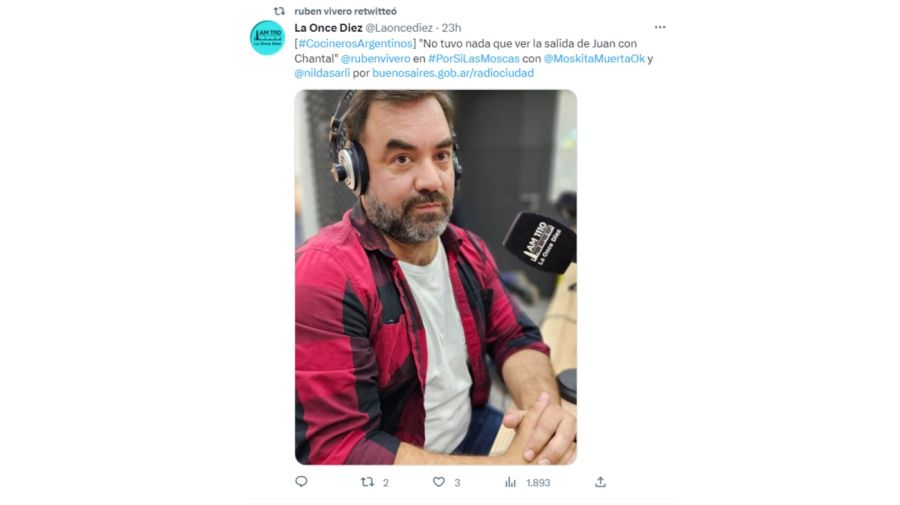 Rubén Vivero sobre la salida de Juan Ferrara de Cocineros Argentinos