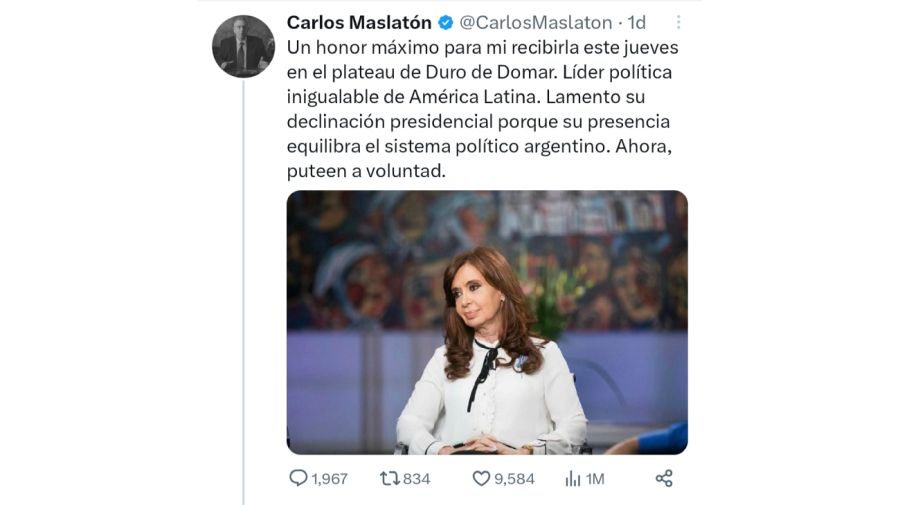 Carlos Maslatón sobre la renuncia de Cristina Kirchner