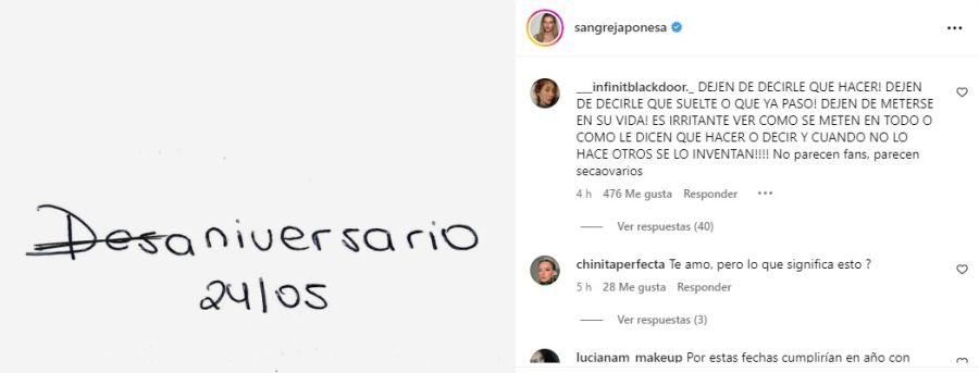El posteo de la China Suárez en Instagram
