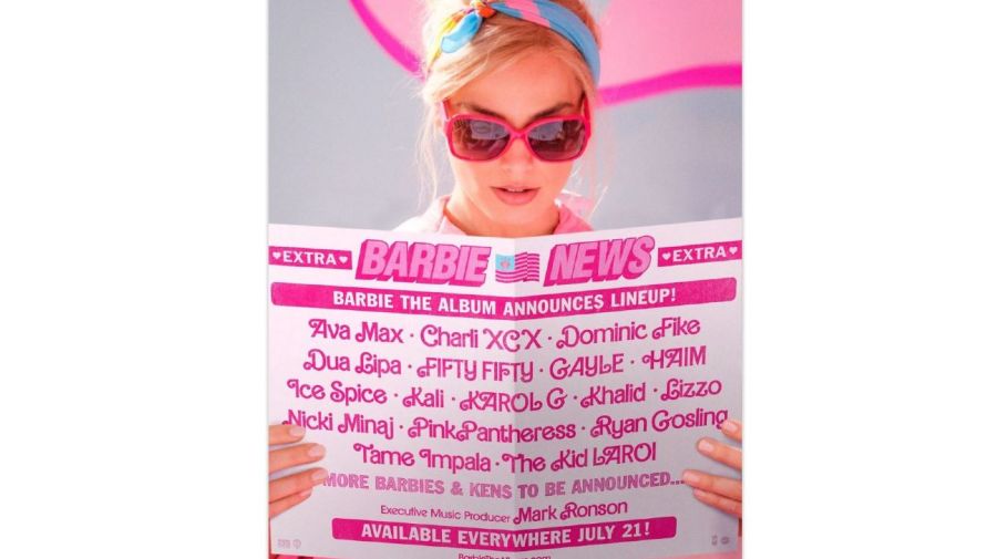 Lista cantantes soundtrack pelicula Barbie