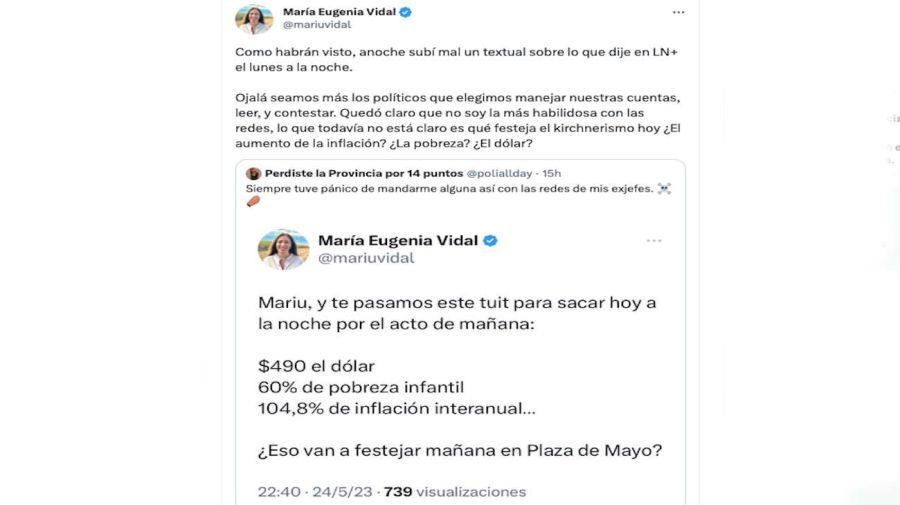 María Eugenia Vidal Tweet 20230525