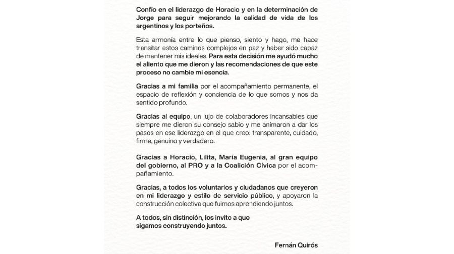 Carta de Quirós 20230530