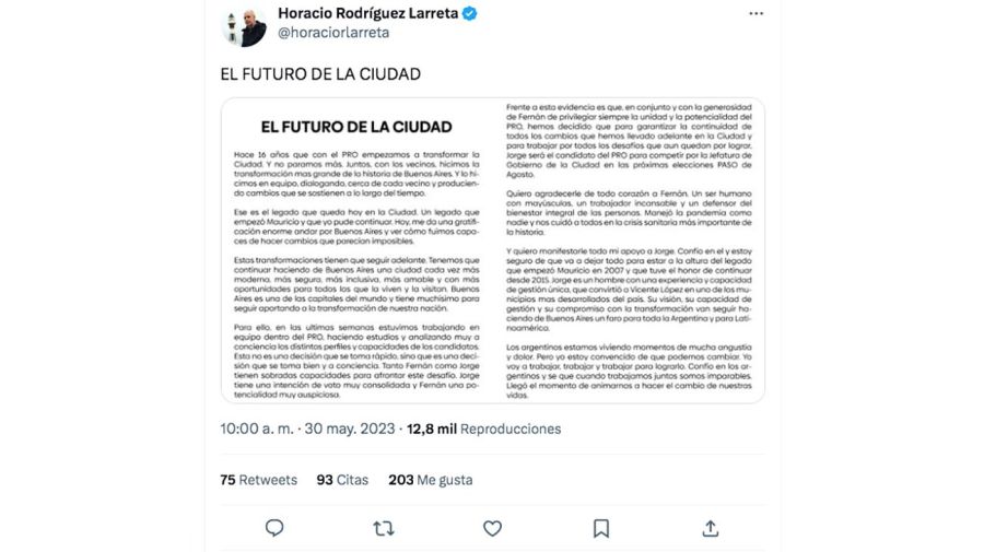 Horacio Rodríguez Larreta y Lanzamiento precandidato CABA