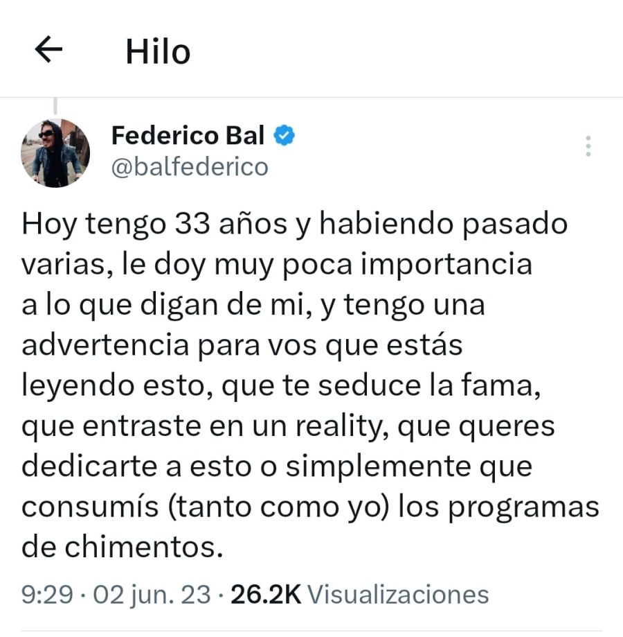 Los 7 mandamientos de Fede Bal