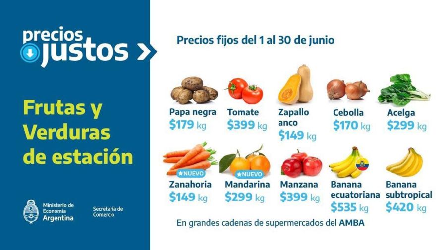 Precios Justos de Frutas y Verduras