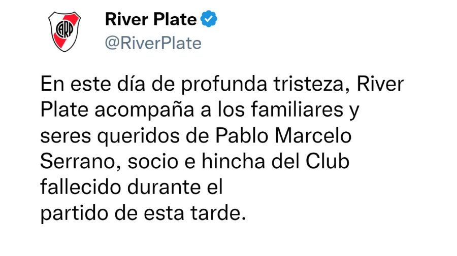 Comunicado para el hincha