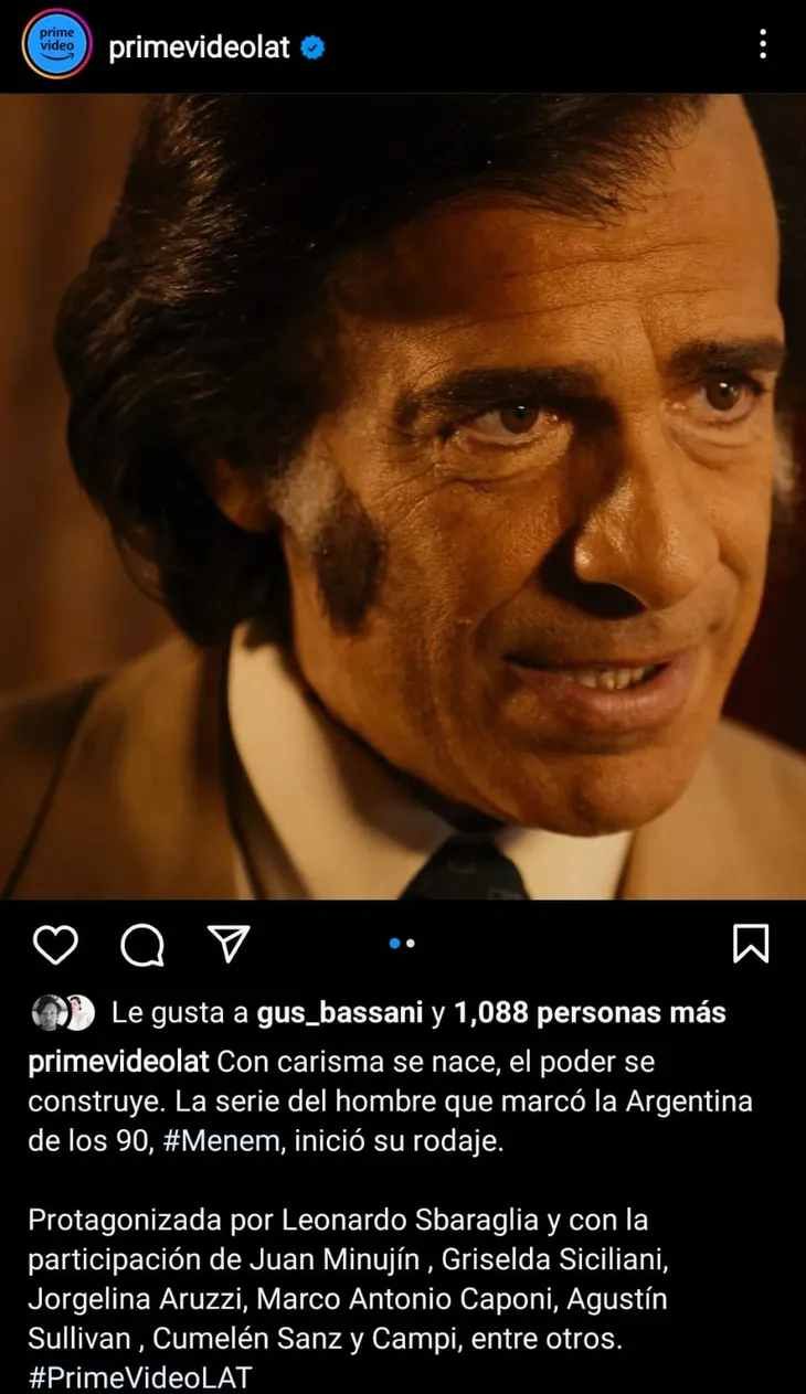 Leo Sbaraglia como Carlos Menem