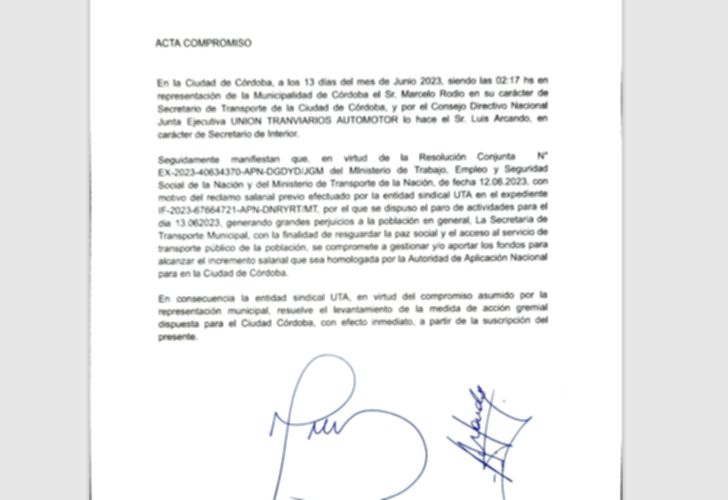13-06-2023 UTA Municipalidad de Córdoba acta acuerdo