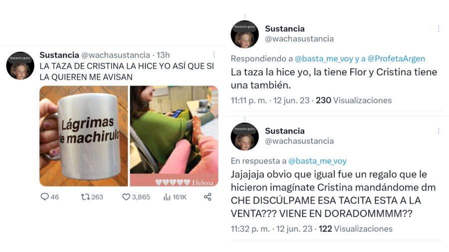 Suspendieron la cuenta del emprendimiento que vende la taza de Cristina Kirchner.