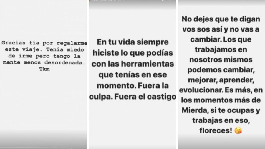 Reflexión de Karina La Princesita vía Stories de Instagram 