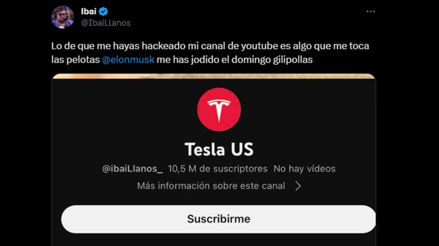 Hackearon la cuenta de YouTube de Ibai Llanos y le vaciaron el canal
