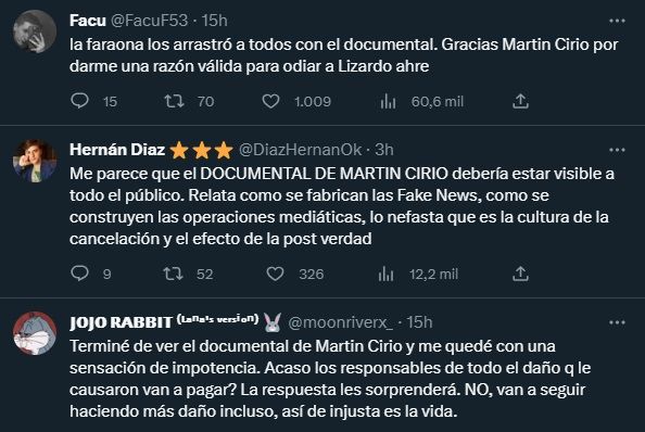 Usuarios opinan sobre el documental de Martín Cirio 2