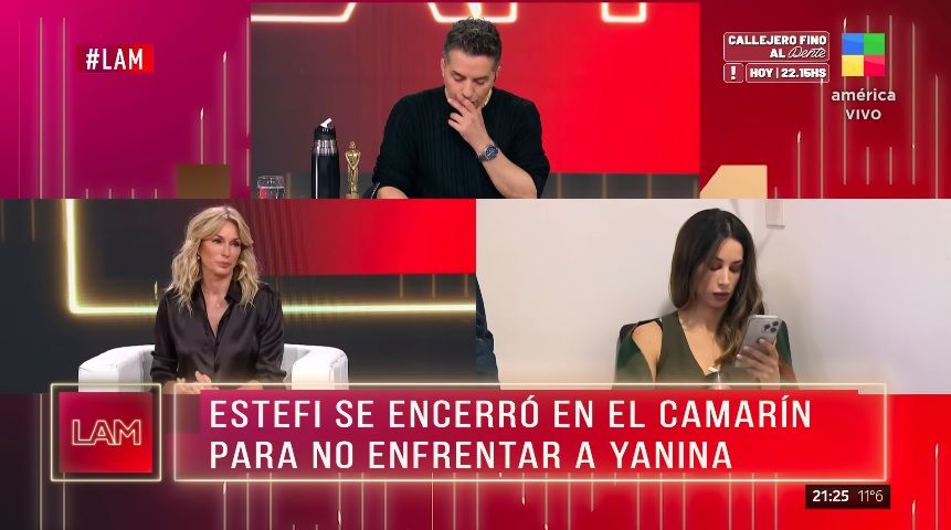 Ángel de Brito, Yanina Latorre y Estefi Berardi en LAM