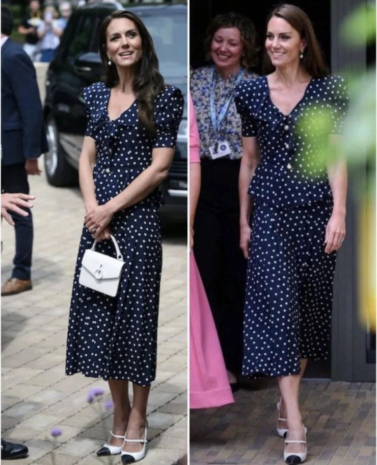 El look con lunares de Kate Middleton