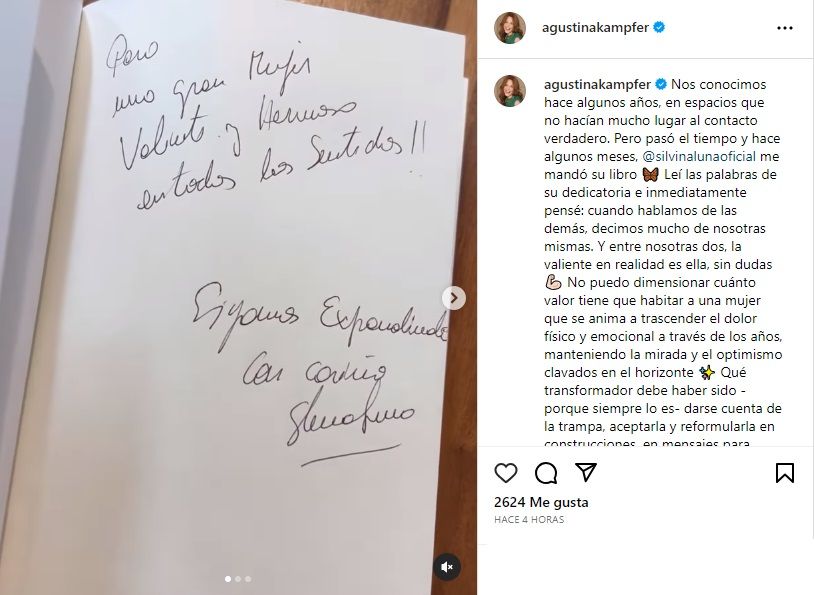 Agustina Kämpfer sobre Silvina Luna. (Captura: Instagram)