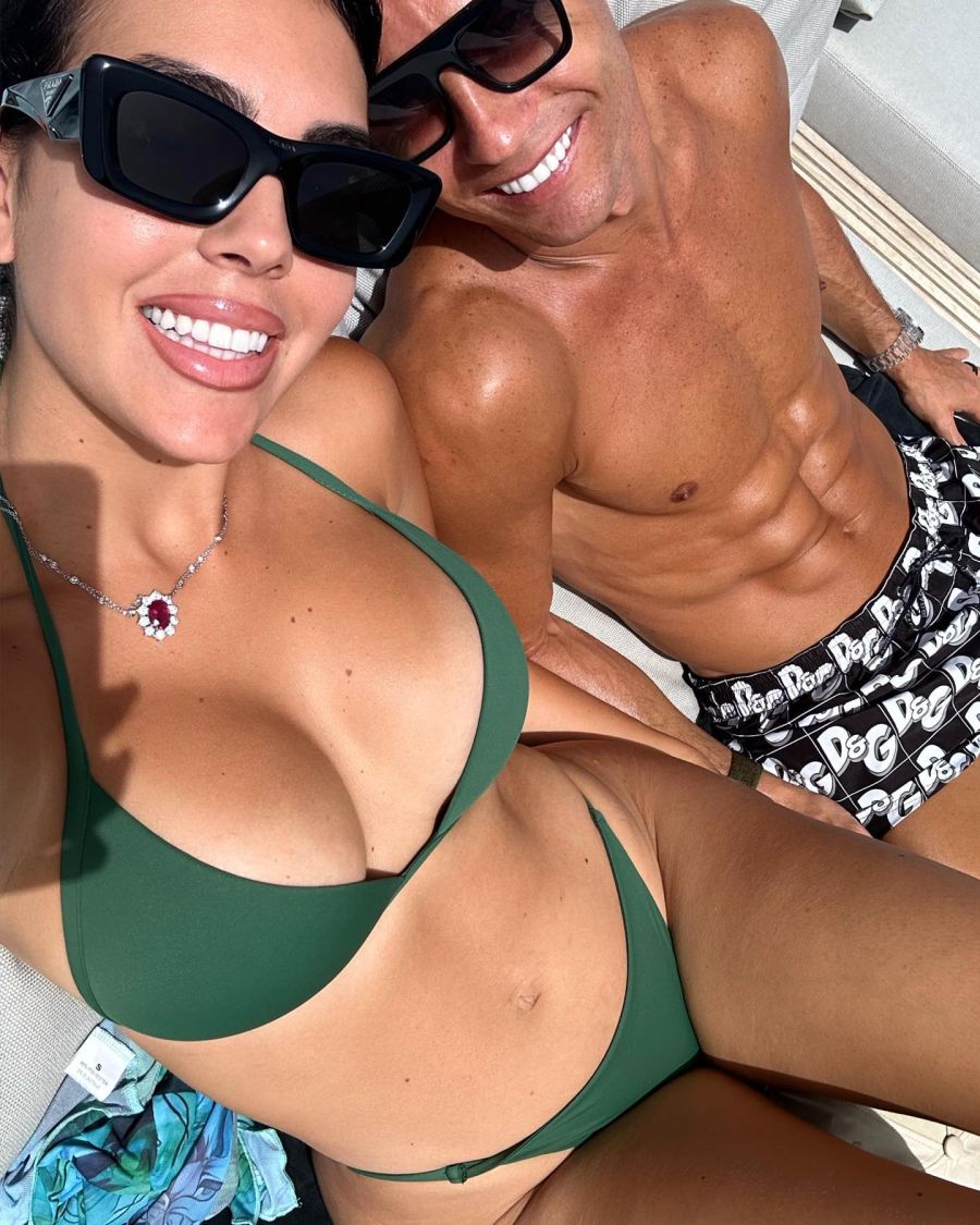 Georgina Rodríguez y Ronaldo, de vacaciones