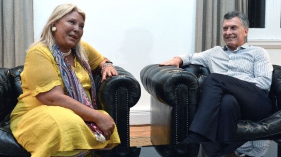 Lilita Carrió y Mauricio Macri