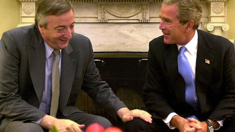 Nestor Kirchner con Bush hijo