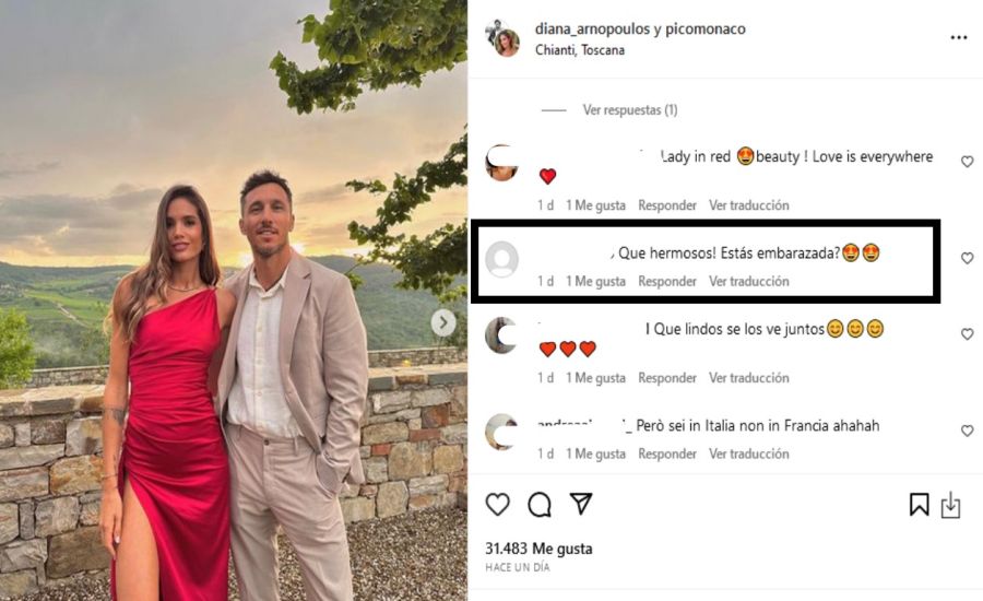 Pico Mónaco se mostró con Diana Arnopoulos y despertó rumores de embarazo
