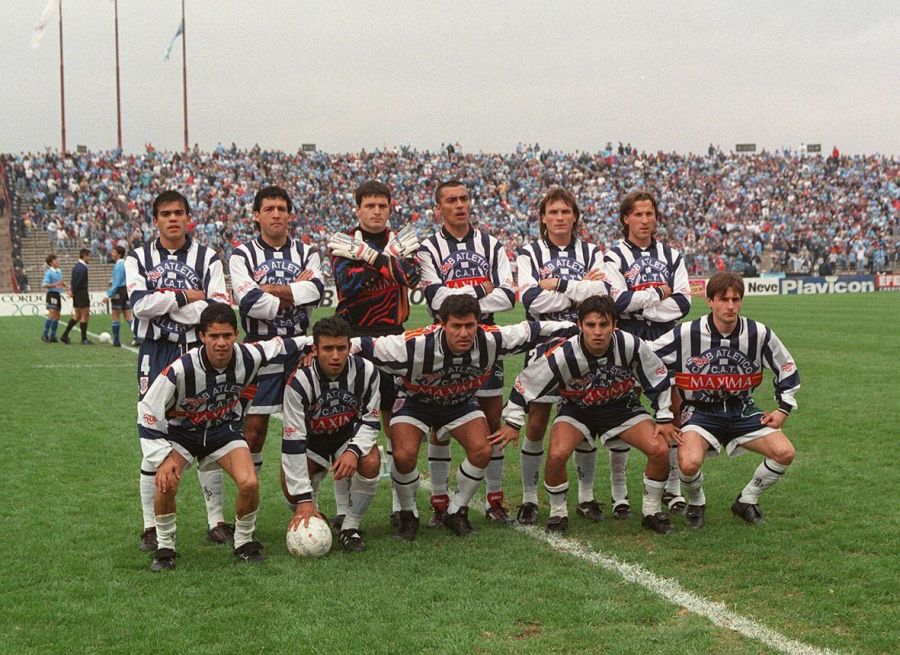 The entire Talleres team that came out to play the final