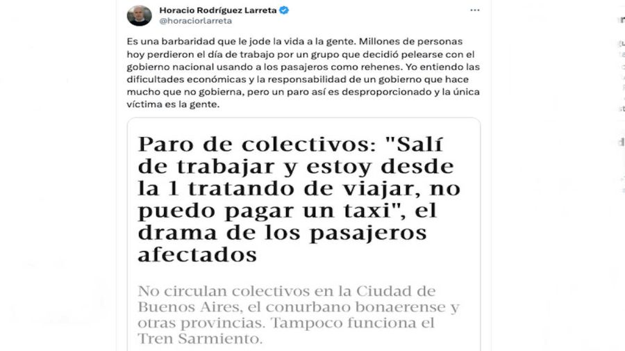Horacio Rodríguez Larreta Tweet 20230707