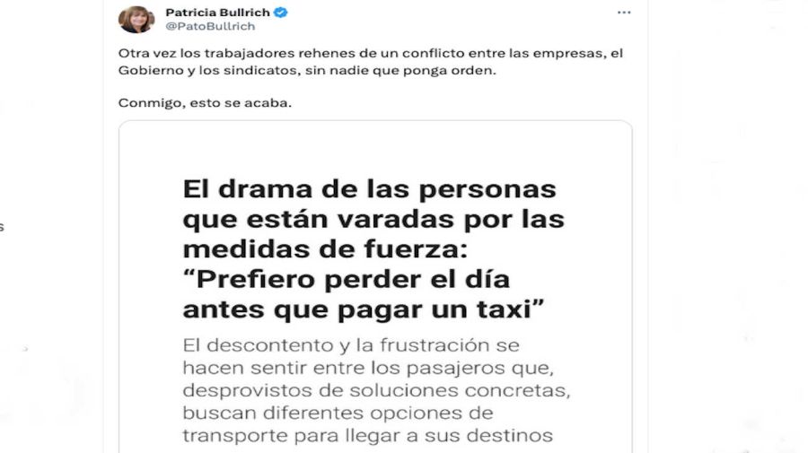 Patricia Bullrich Tweet 20230707