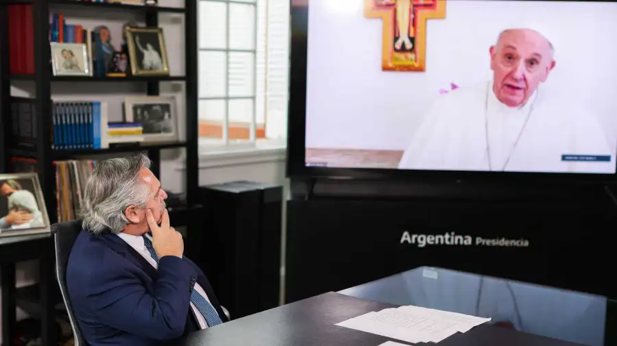 El presidente Alberto Fernandez fue recibido hoy en el Vaticano por el papa Francisco 20230711