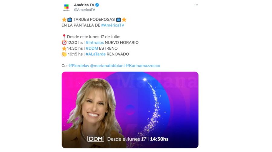 Nueva grilla América TV
