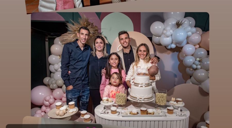 Filtran las fotos del que sería el bautismo de Emi, la hija de Giovani Lo Celso y Magui Alcacer