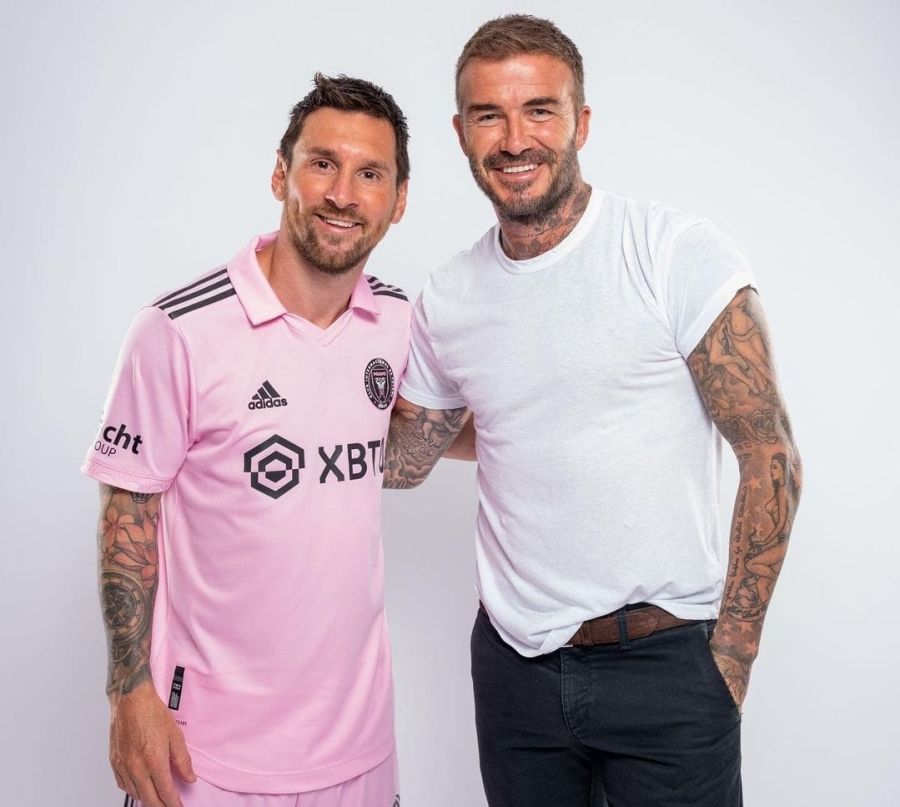 Lionel Messi y David Beckham