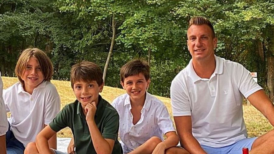 Maxi Lopez y sus hijos