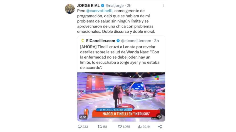 Jorge Rial vs Marcelo Tinelli