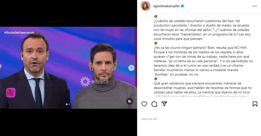 Agustina Kämpfer descargo contra Rodrigo Lussich y Adrián Pallares 2