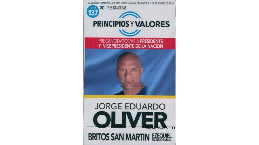 Boleta de Principios y Valores - Oliver