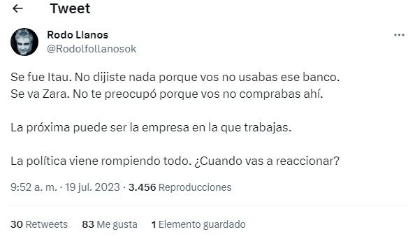 La empresa dueña de las tiendas de ropa Zara se va de la Argentina