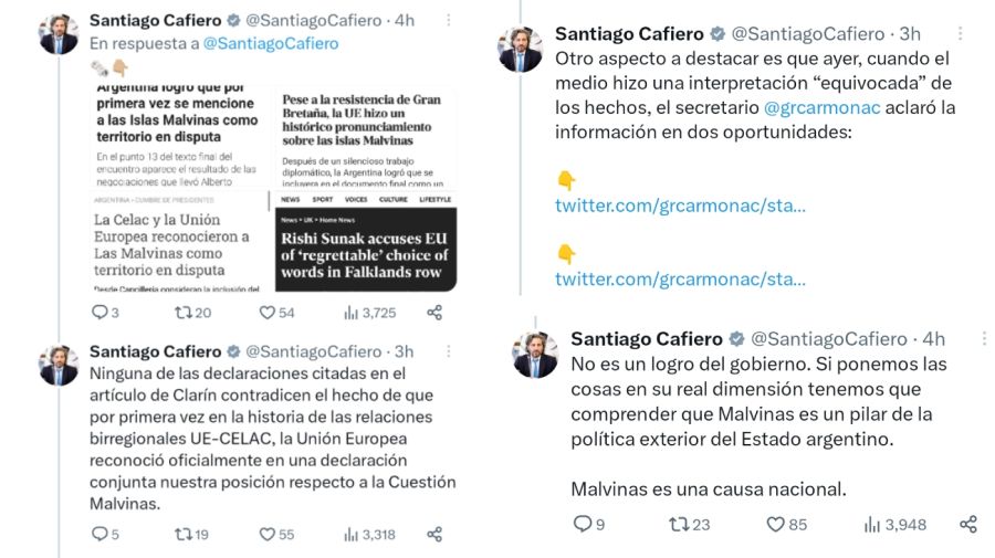Tweets de Santiago Cafiero