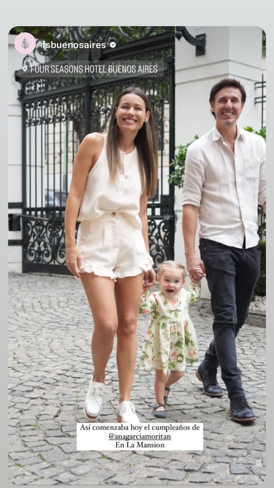 Pampita, Roberto García Moritán y Ana García Moritán