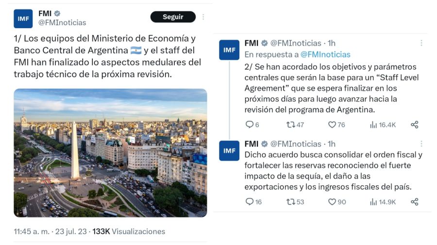 Tweets del FMI