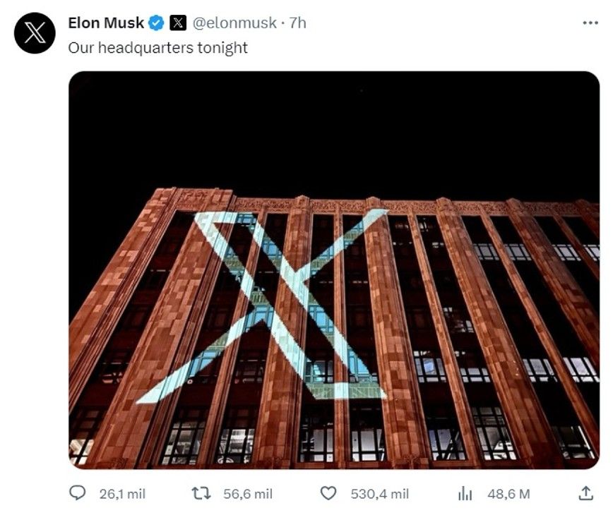 Tuit Elon Musk