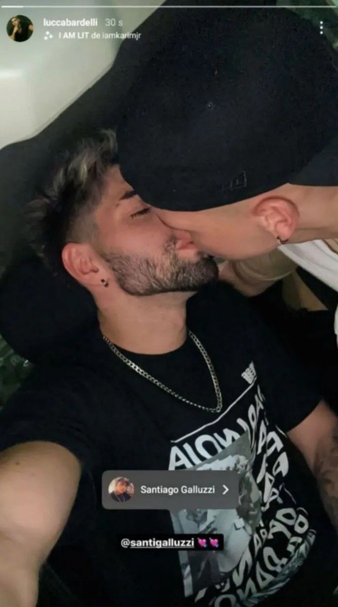 Lucca Bardelli, el ex de Julieta Poggio, apareció a los besos con un amigo