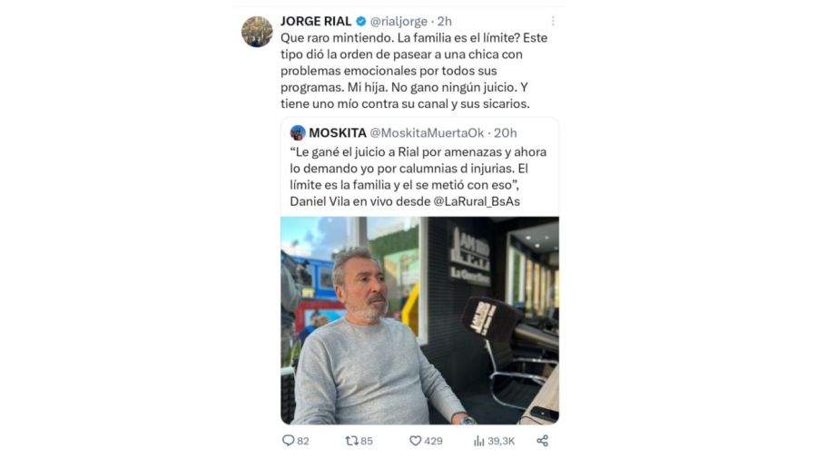 Jorge Rial contra Daniel Vila
