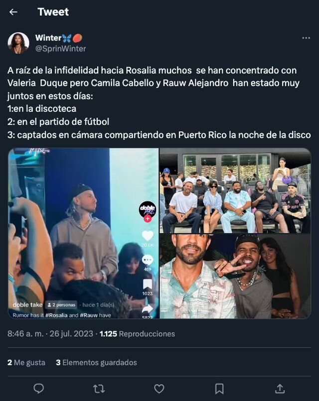Usuaria de Twitter que apunta contra Camila Cabello 